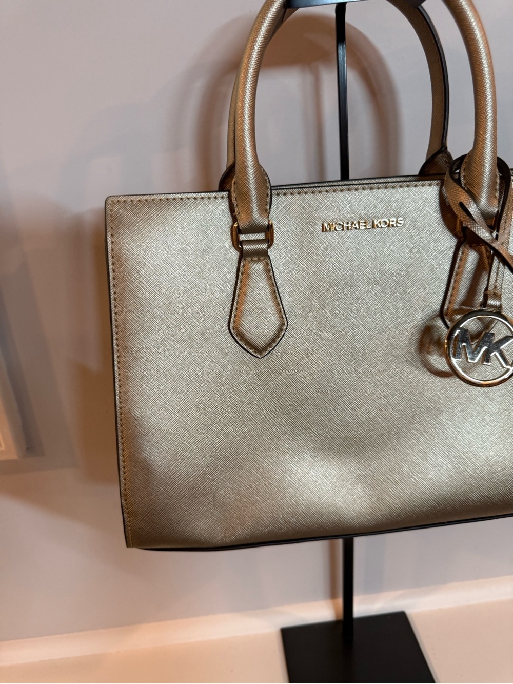 Sheila Medium Metallic Satchel gold - Picture 2 of 12